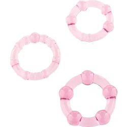 Set de trei inele pentru penis, Roz