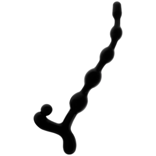 Mărgele anale din TPR, negru, 22 cm