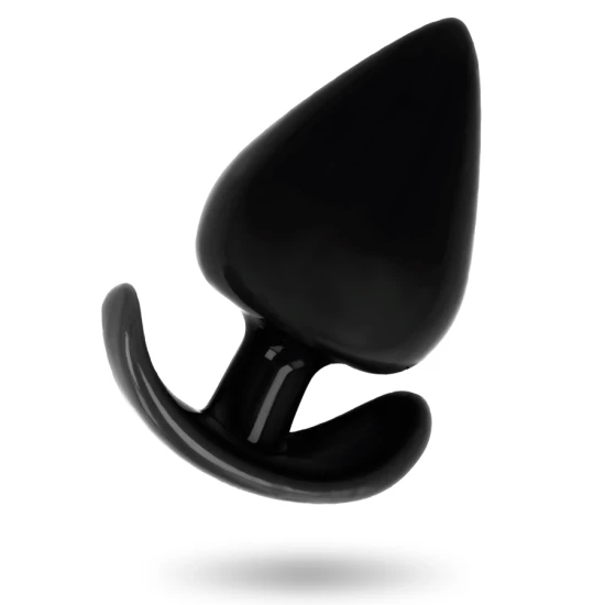 Plug anal - Textură realistă, Negru, 9.5 cm