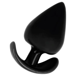 Plug anal - Textură realistă, Negru, 9.5 cm