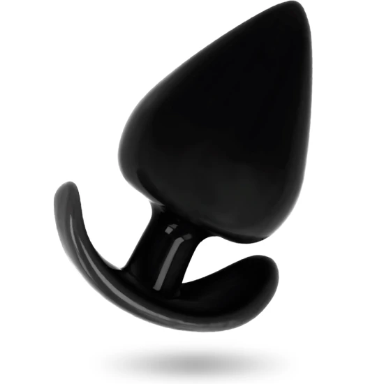 Plug anal flexibil din silicon și TPR, negru, 11 cm