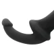 Dildo fără ham din TPR și silicon, negru, 26 cm