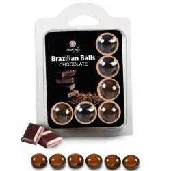 Set 6 bile braziliene, ciocolată