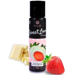Gel lubrifiant, Căpșuni și ciocolată albă, 60 ml