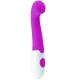 Vibrator Charles din silicon, lila și alb, 18 cm