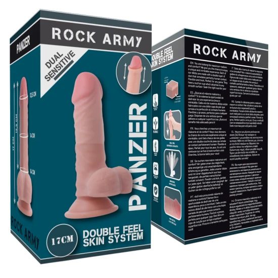 ROCKARMY - DILDO DUAL DENSITY Panzer, 17 cm - 4,46 cm