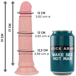 ROCKARMY - DILDO DIN SILICON LICHID REALIST, 19 CM - 3.98 CM