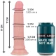 ROCKARMY - DILDO DIN SILICON LICHID REALIST, 19 CM - 3.98 CM