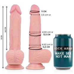 ROCKARMY - DILDO DIN SILICON LICHID PREMIUM SPITFIRE REALIST, 21 CM -O- 4.62 CM