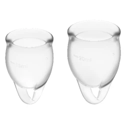Cupa Menstruală - Feel Confident, Transparent, 15 + 20 ml