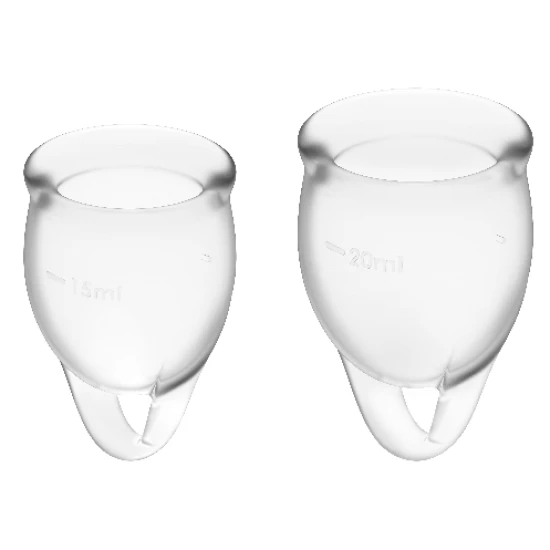 Cupa Menstruală - Feel Confident, Transparent, 15 + 20 ml