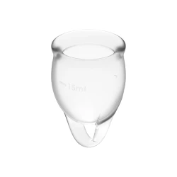 Cupa Menstruală - Feel Confident, Transparent, 15 + 20 ml