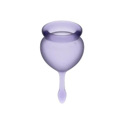 Cupa Menstruală Satisfyer - Feel Good, Mov, 15 + 20 ml