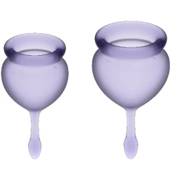 Cupa Menstruală Satisfyer - Feel Good, Mov, 15 + 20 ml
