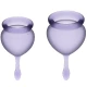 Cupa Menstruală Satisfyer - Feel Good, Mov, 15 + 20 ml