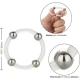 Inel din silicon cu bile metalice, L, Negru