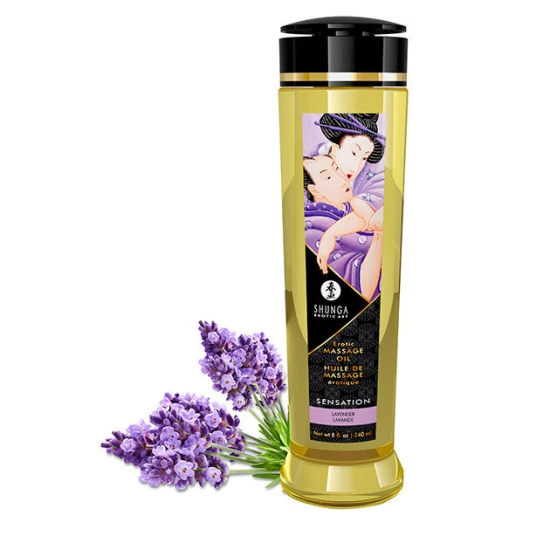 SHUNGA - Ulei de masaj erotic, Lavandă, 240 ml