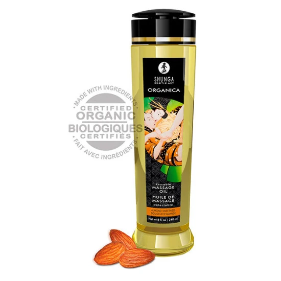 Ulei de masaj organic cu migdale SHUNGA, 240 ml