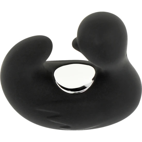DUCKYMANIA - DUȘCĂ REÎNCĂRCABILĂ DIN SILICON, STIMULARE - Culoare Negru & Argintiu