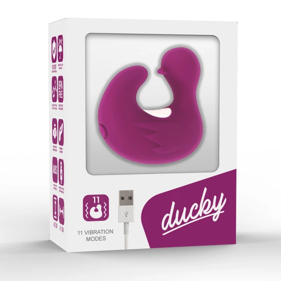 DUCKYMANIA - Jucărie sexuală cu stimulare, reîncărcabilă, din silicon, mov
