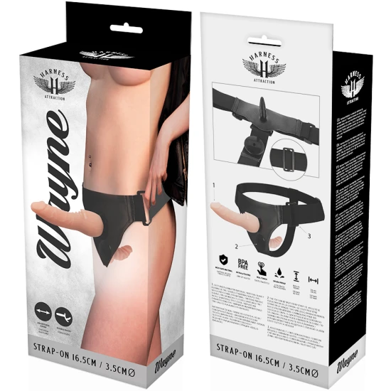 HAMNESS ATTRACTION - Model dublă penetrare Wayne, 16,5 cm - 3,5 cm