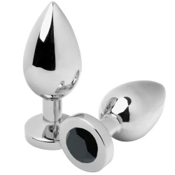 Dop anal tip diamant, Negru, Small, 5.71 cm