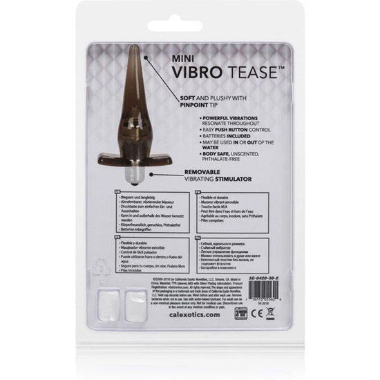 Mini Vibro Tease - Negru, Mărime Unică