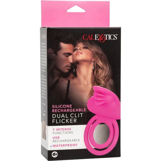 Body sexy Dual Clit Flicker Enhancer - Decupat, Alb, Mărime Unică