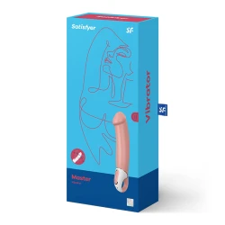 Vibrator din silicon, roz, 23.5 cm