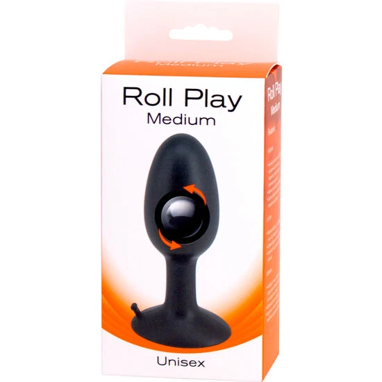 Plug Anal Roll Play - Minge Internă, Negru, 10 x 3.3 cm