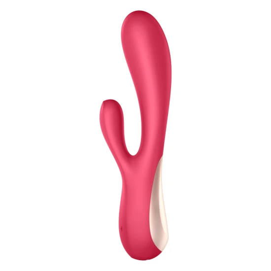 Vibrator Mono Flex din silicon, roșu, cu app