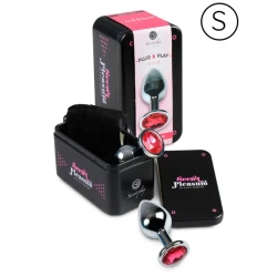 Plug anal din aluminiu, Roz, 7 cm
