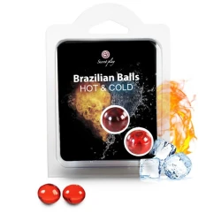 Set sexy Brazilian Balls - Efect Cald Rece, Transparent, 2 Unități