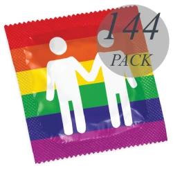 Condom Pasante - Format Gay Pride, Natural, 144 Bucăți