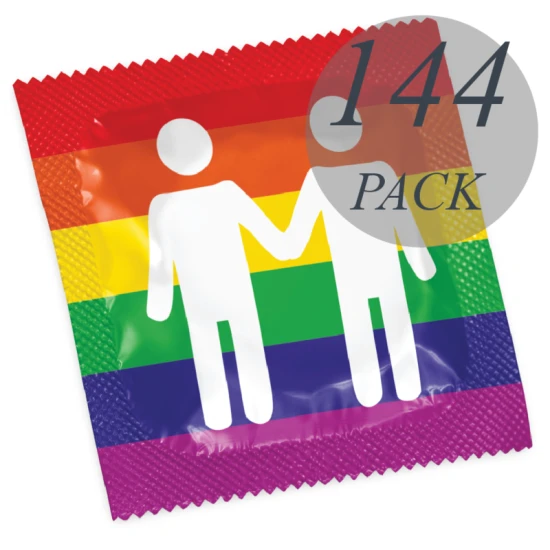 Condom Pasante - Format Gay Pride, Natural, 144 Bucăți