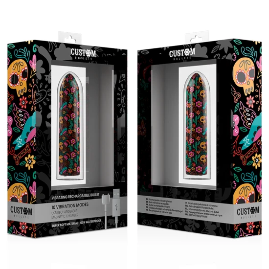 Vibrator Tip Glonț SKULL MAGNETIC, reîncărcabil, 10 intensități