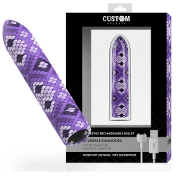 Vibrator Tip Glonț Snake, magnetic, 10 intensități, mov
