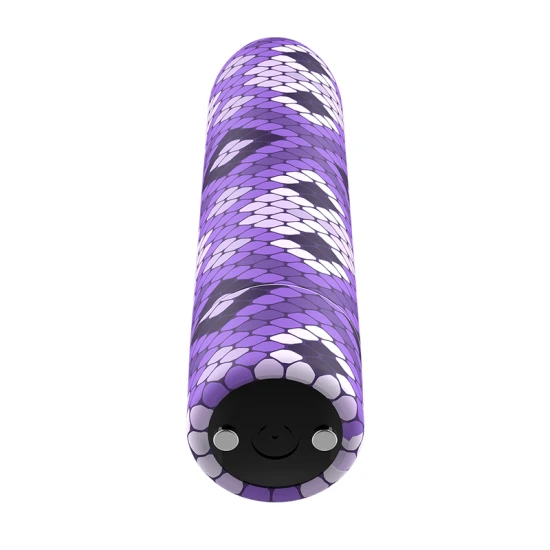 Vibrator Tip Glonț Snake, magnetic, 10 intensități, mov