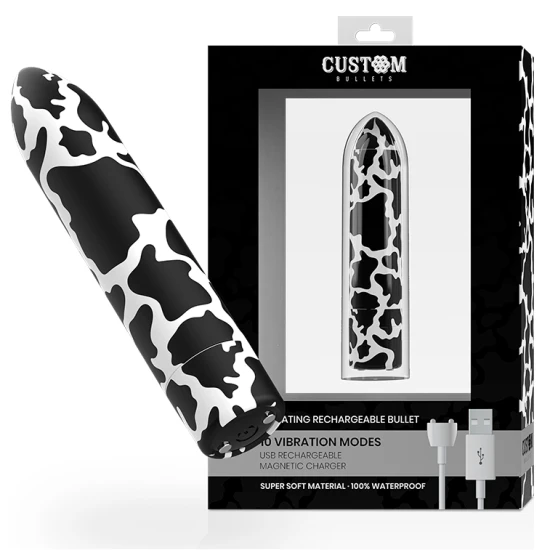 Stimulator Rechargeabil Cow - 10 Intensități, Negru, Mărime Compactă.