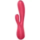 Vibrator Mono Flex din silicon, roșu, cu app