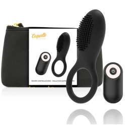 Inel Vibrator Coquette Chic Desire - Reîncărcabil, Negru/Auriu