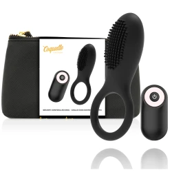 Inel Vibrator Coquette Chic Desire - Reîncărcabil, Negru/Auriu