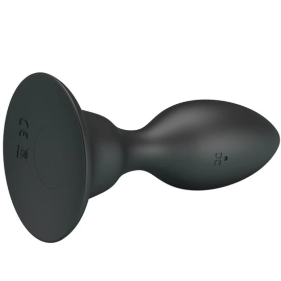 Plug anal cu vibrații, Negru, telecomandă