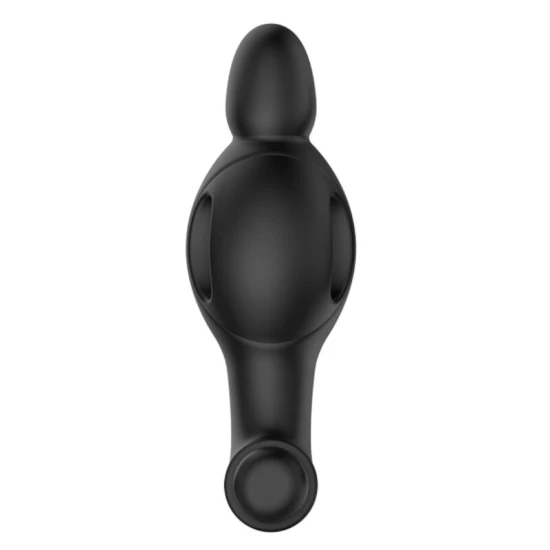 Plug Anal Mr Play, Silicon Cu Vibrație, Negru