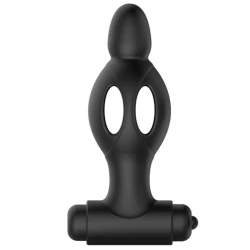 Plug Anal Mr Play, Silicon Cu Vibrație, Negru