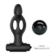 Plug Anal Mr Play, Silicon Cu Vibrație, Negru