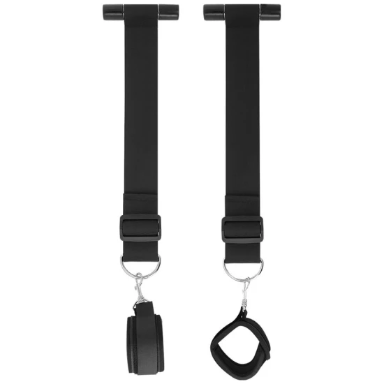 Cătușe pentru bondage la ușă, Roz/Negru