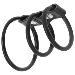 Set de 3 inele flexibile pentru penis, Negru