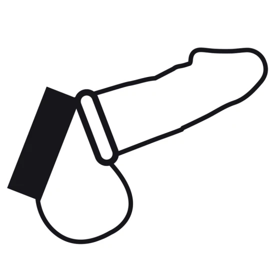 Inel Metalic pentru Penis și Testicule - Metal, Negru