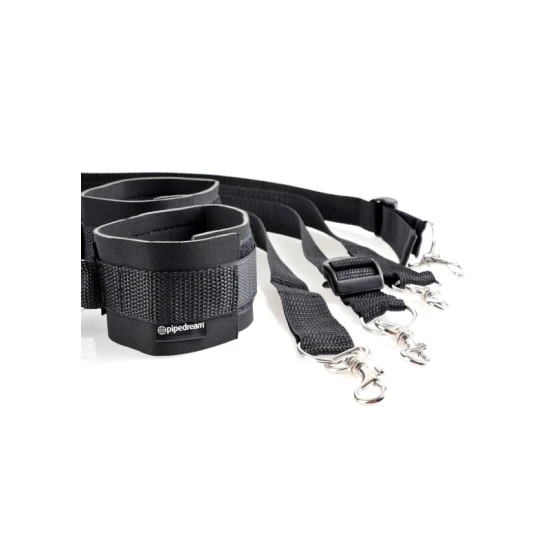 FETISH FANTASY - Set Cătușe și Hamuri, Roz/Negru